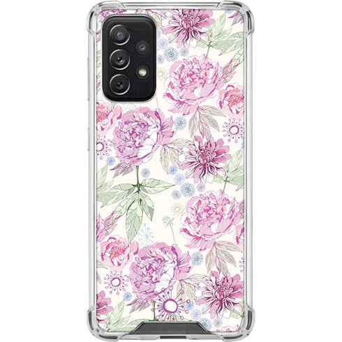 Peony Spring Floral Galaxy A72 5G Clear Case